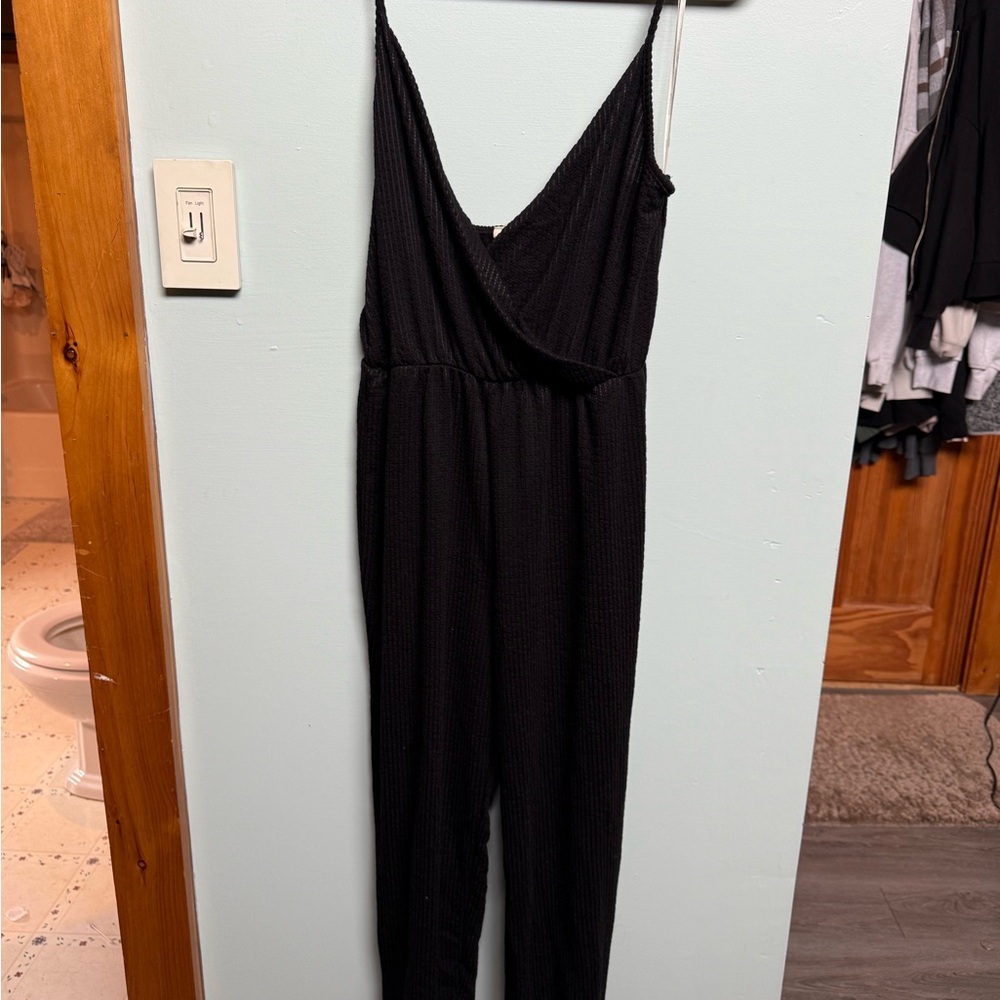Rolla Coster Black Textured Jumpsuit